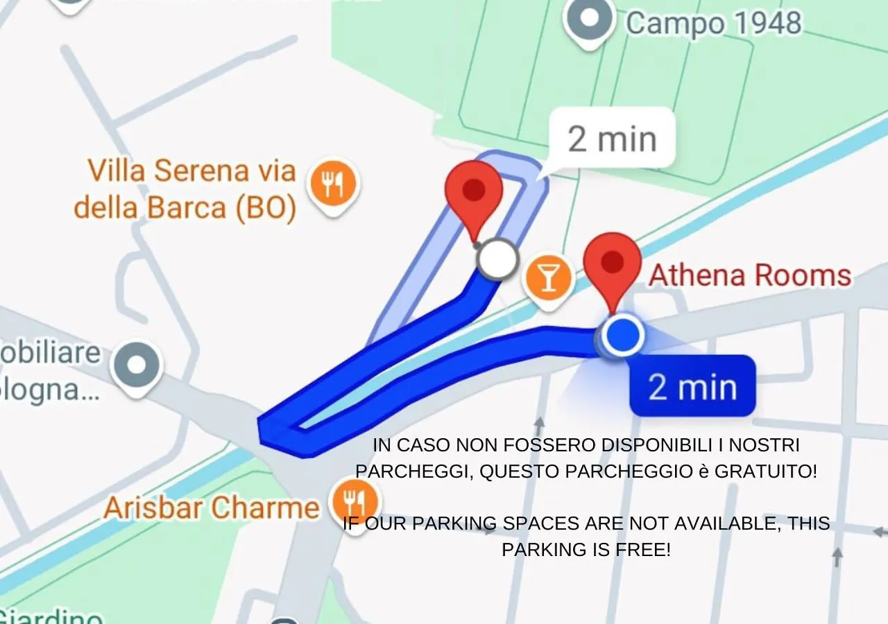 Athena Rooms - Parcheggio Privato Bolonia Włochy